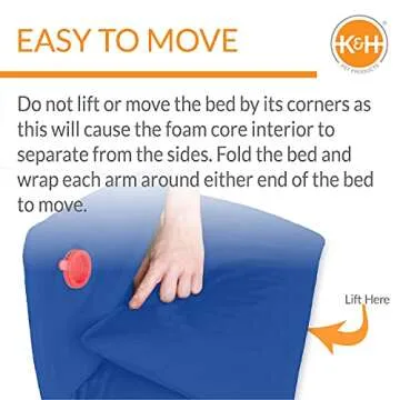 K&H Pet Products Cool Bed III Dog Cooling Mat, Indoor Outdoor Cooling Beds for Large Dogs, Chilling Pet Pad for in Home, Outdoor Houses, Crates, Yards, Porches - Large 44 X 32in Chill Blue