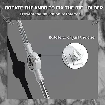 Anfrere 60pcs SAE & Metric Tap and Die Set, Metric Standard Rethreading Tool Kit, Coarse and Fine Threads for Cutting External and Internal Threads, Essential Repair Tool Kit with Storage Case