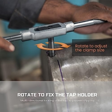 Anfrere 60pcs SAE & Metric Tap and Die Set, Metric Standard Rethreading Tool Kit, Coarse and Fine Threads for Cutting External and Internal Threads, Essential Repair Tool Kit with Storage Case