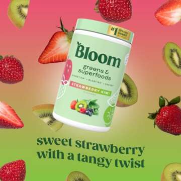 Bloom Nutrition Superfood Greens Powder, Digestive Enzymes with Probiotics and Prebiotics, Gut Healt...