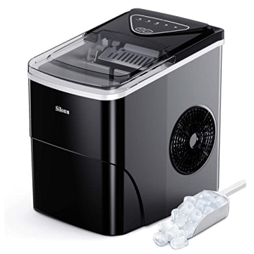 Silonn Countertop Ice Maker - Fast Self-Cleaning, 2L Capacity for Home Parties