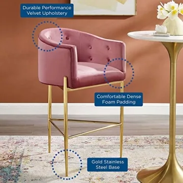 Savory Velvet Bar Stool – Elegant & Comfortable