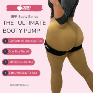 BFR Booty Bands for Women - Blood Flow Occlusion Straps for Butt and Legs Restriction Glute Training