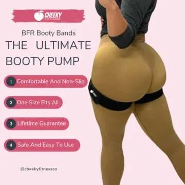 BFR Booty Bands for Women - Blood Flow Occlusion Straps for Butt and Legs Restriction Glute Training