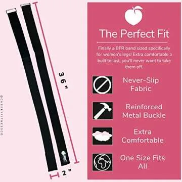 BFR Booty Bands for Women - Blood Flow Occlusion Straps for Butt and Legs Restriction Glute Training