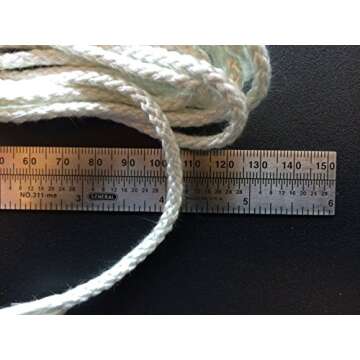 1/8" x 5' Wick It Up with US 1/8" Inch by 5' Feet Round Fiberglass Wick Kerosene Oil Lamps Lanterns Replacement Wicks Torch Wine Bottle Candle (18)