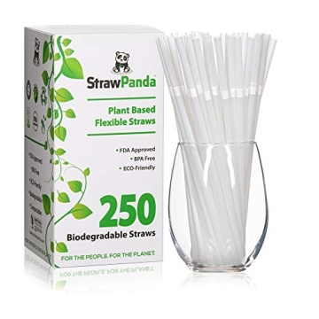 Eco-Friendly Plant Based Drinking Straws (250 Pack)