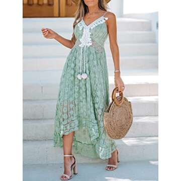 Stylish CUPSHE Mint Green Lace Summer Maxi Dress