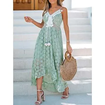 Stylish CUPSHE Mint Green Lace Summer Maxi Dress