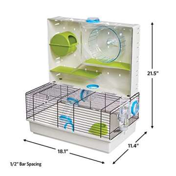 MidWest Homes for Pets Hamster Cage | Awesome Arcade Hamster Home (White) | 18.11 x 11.61 x 21.26 In...