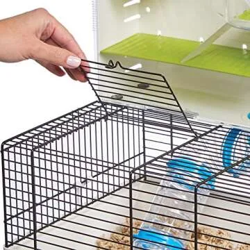 MidWest Homes for Pets Hamster Cage | Awesome Arcade Hamster Home (White) | 18.11 x 11.61 x 21.26 Inch