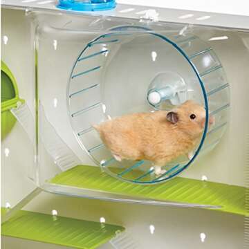 MidWest Homes for Pets Hamster Cage | Awesome Arcade Hamster Home (White) | 18.11 x 11.61 x 21.26 Inch