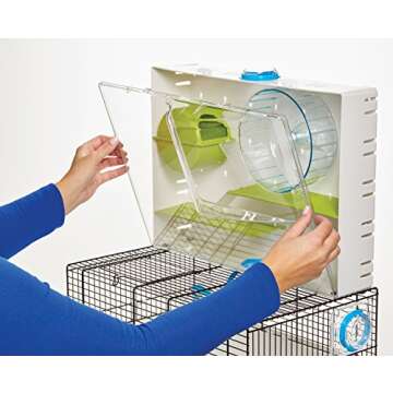 MidWest Homes for Pets Hamster Cage | Awesome Arcade Hamster Home (White) | 18.11 x 11.61 x 21.26 Inch