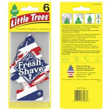 LITTLE TREES Air Fresheners Car Air Freshener. Hanging Tree Provides Long Lasting Scent for Auto or Home. Fresh Shave, 24 Air Fresheners