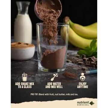 Nutrient Survival Creamy Chocolate Whey Protein Shake - Gluten-Free