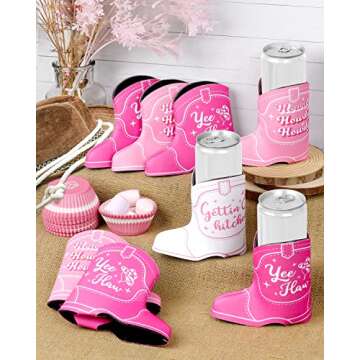 CiyvoLyeen Cowgirl Boot Beverage Sleeves for Parties