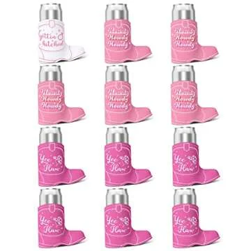 CiyvoLyeen Cowgirl Boot Beverage Sleeves for Parties