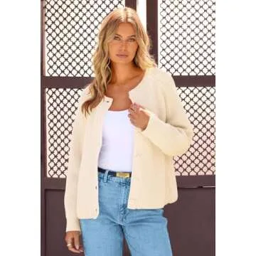 MEROKEETY Women's Cozy Long Sleeve Cardigan Sweater