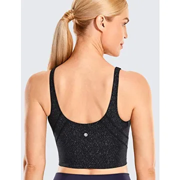 CRZ YOGA Cropped Padded Sports Bra for Women