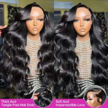 26 Inch Body Wave Lace Front Wigs Human Hair 180% Density 13x4 HD Transparent Lace Front Wigs Pre Plucked Bleached Knots Glueless Brazilian Frontal Wigs Human Hair for Women Natural Black