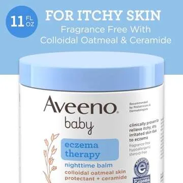 Aveeno Baby Eczema Therapy Nighttime Balm - Ultimate Relief for Dry Skin