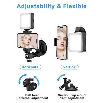 Herclear Phone Mount with Light for Content Creators