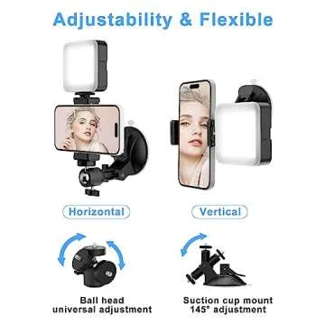 Herclear Phone Mount with Light for Content Creators