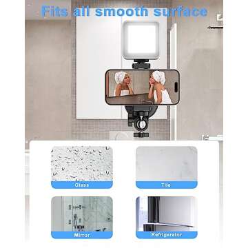 Herclear Phone Mount with Light for Content Creators