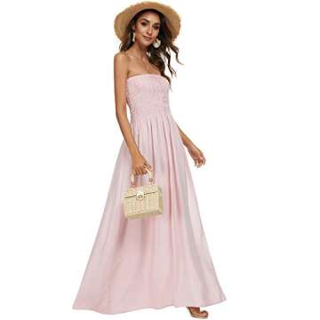 Chic Strapless Bohemian Maxi Dress for Summer Beach Days