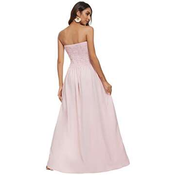 Stylish Strapless Boho Maxi Dress for Summer Fun