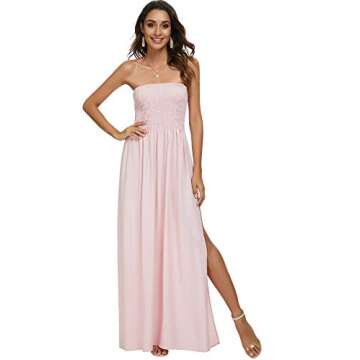 Stylish Strapless Boho Maxi Dress for Summer Fun