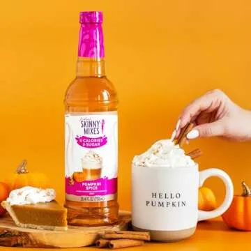 Jordan's Skinny Syrups Sugar Free Coffee Syrup - Pumpkin Spice, Zero Calorie Flavoring, 25.4 Fl Oz, ...