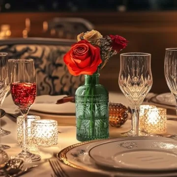 ComSaf Vintage Glass Bud Vases Set of 6 for Home Decor