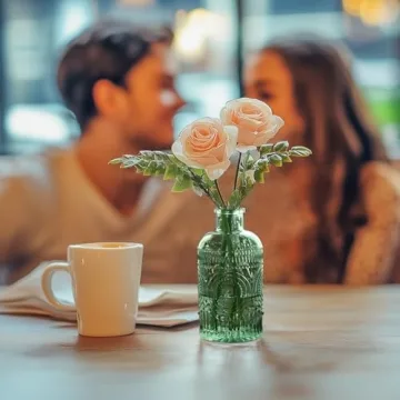 ComSaf Vintage Glass Bud Vases Set of 6 for Home Decor