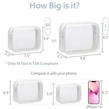 Stylish PACKISM Clear Makeup Bags for Effortless Travel