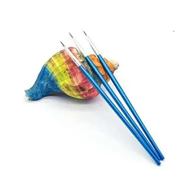 60 Pack Artists' Pointed Round Brush,Synthetic Bristles Painting,Detail Paint Brush,Nail Brushes for Miniature or Details Painting,Coloring,Drawing by Acrylic, Oil,Ink and Watercolor (S(#0))