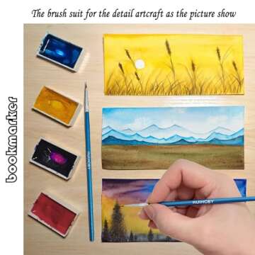 60 Pack Artists' Pointed Round Brush,Synthetic Bristles Painting,Detail Paint Brush,Nail Brushes for Miniature or Details Painting,Coloring,Drawing by Acrylic, Oil,Ink and Watercolor (S(#0))