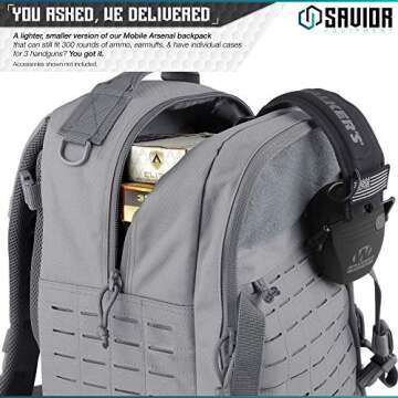 Savior Equipment Mobile Arsenal SEMA 19L Tactical Range Bag Backpack Pistol Case