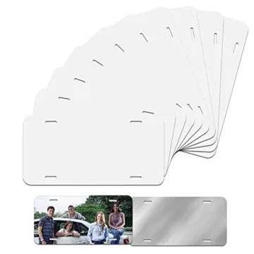 10 Pack Personalized Aluminum License Plates - DIY Sublimation Blanks