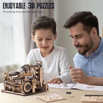 RoWood 3D Puzzles for Adults,Wooden Puzzles for Adults,Marble Run Model Kits,3D Wooden Puzzles for Adults,Birthday, for Adults&Teens