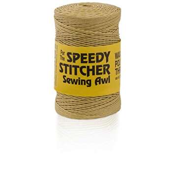 Speedy Stitcher Sewing Awl Kit with 180-yard Tube of Thread, Natural