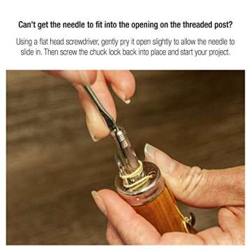 Speedy Stitcher Sewing Awl Kit with 180-yard Tube of Thread, Natural