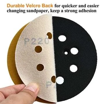 Aiyard 5-Inch Hook and Loop Sanding Discs 220-Grit Pack
