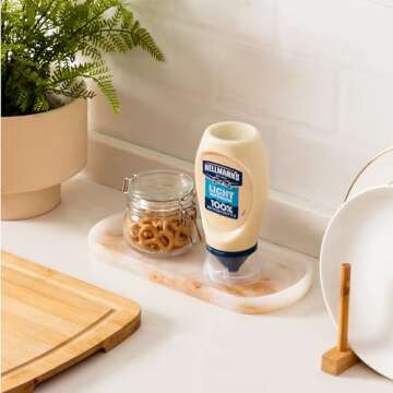 Oyydecor Elegant Bathroom Vanity Tray for Home Organizing