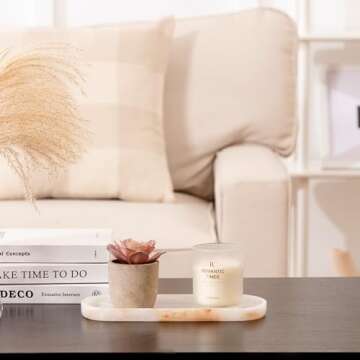 Oyydecor Elegant Bathroom Vanity Tray for Home Organizing