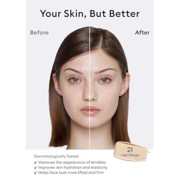 MISSHA M PERFECT COVER SERUM BB CREAM No.21 Light Beige, Skin Care Foundation Makeup, Tinted Moisturizer, Superfood Complex, Buildable Coverage, Glass Skin, Paraben Free,1.18 Fl oz