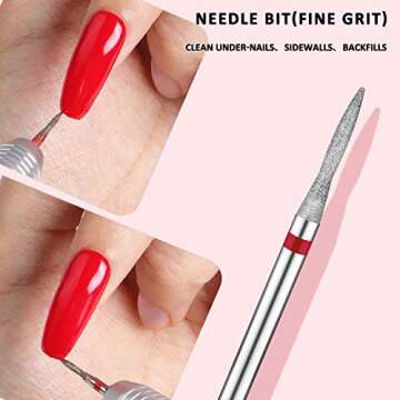 Acrylic Nail Drill Bits Set - Ejiubas 3PCS Professional Nail Tools