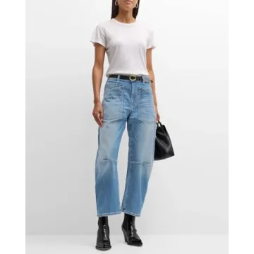 Trendy Kedera Women's Denim Barrel Jeans for Comfort