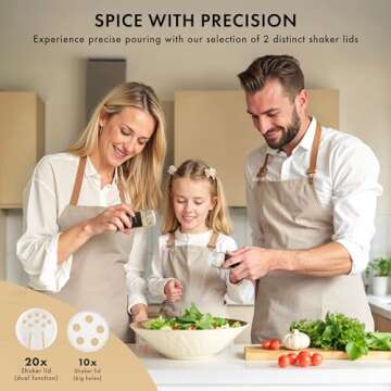 EDELHAUS® Square Spice Jars with Bamboo Lids Pack of 24