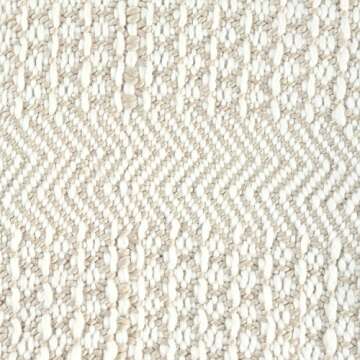 Amazon Brand – Rivet Modern Hand-Woven Stripe Fringe Throw Blanket, 50" x 60", Tan and Ivory with Taupe